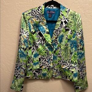 Russell Kemp Tropical Blue and Green Blazer